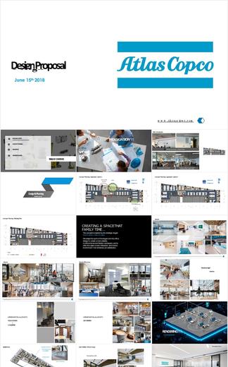 【瑞典跨国工业集团Atlas Copco上海办公室】PPT设计方案