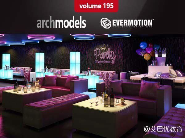 Evermotion Archmodels vol. 195 酒吧用品3D模型下载