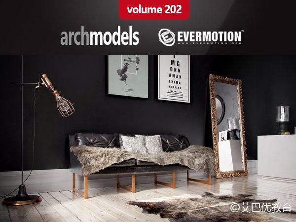 60套地毯毛皮毛毯家具3D模型下载 EvermotionArchmodels Vol 202