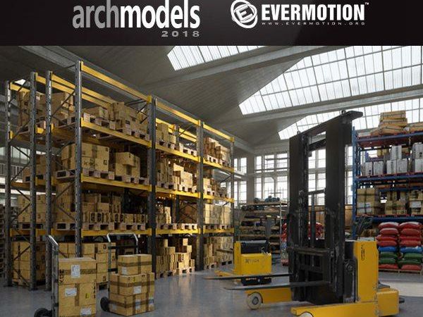 40套仓库设备货架3D模型下载 Evermotion Archmodels vol. 200