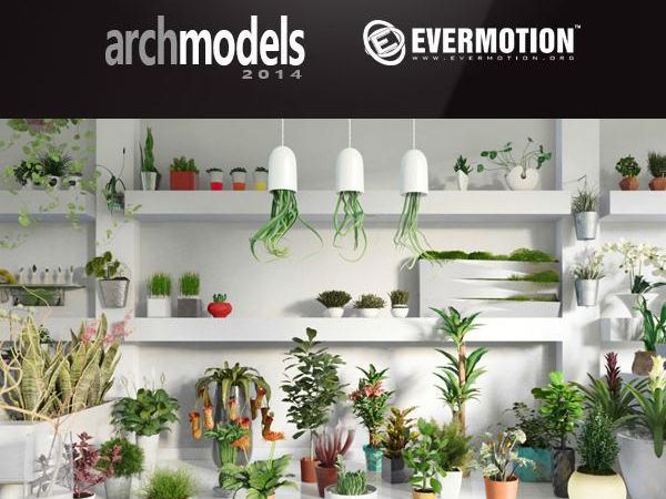 48套植物盆栽盆景3D模型下载 Evermotion Archmodels Vol.141