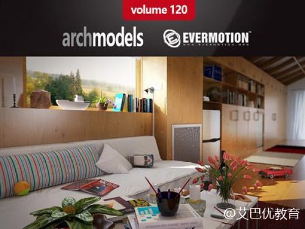 40套装饰摆件3D模型下载 Evermotion Archmodels Vol120