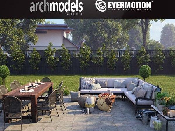 户外休闲家具3D模型Evermotion Archmodels vol. 220