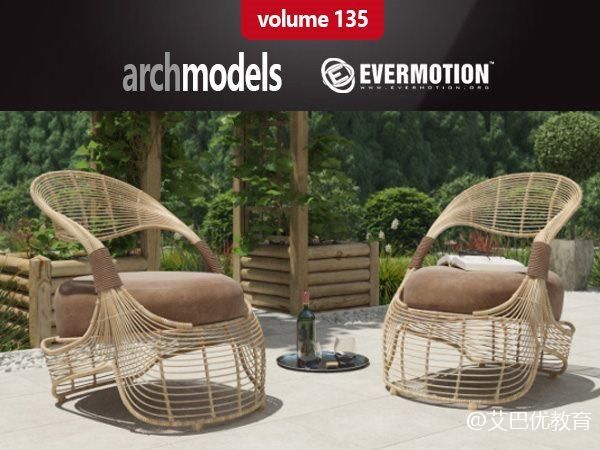 40个室内设计时尚椅子3D模型下载Evermotion – Archmodels vol. 135