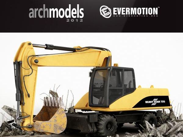 40款工程车挖掘机推土机3D模型合集下载 Evermotion Archmodels Vol.115