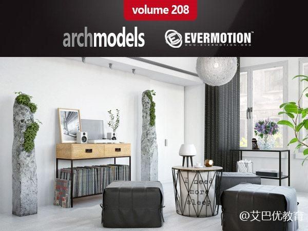 室内家具产品3D模型下载 Evermotion Archmodels Vol 208