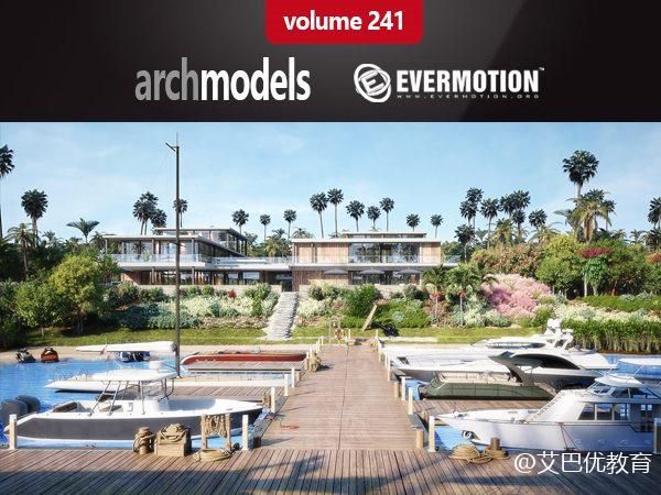 28个现代船/游艇/双体船/摩托艇/水上运输工具3d模型下载Evermotion – Archmodels Vol. 241