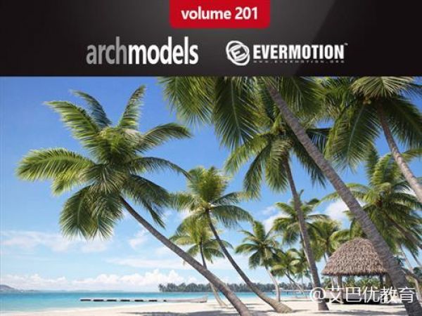40套热带树棕榈树3D模型下载 Evermotion Archmodels vol. 201