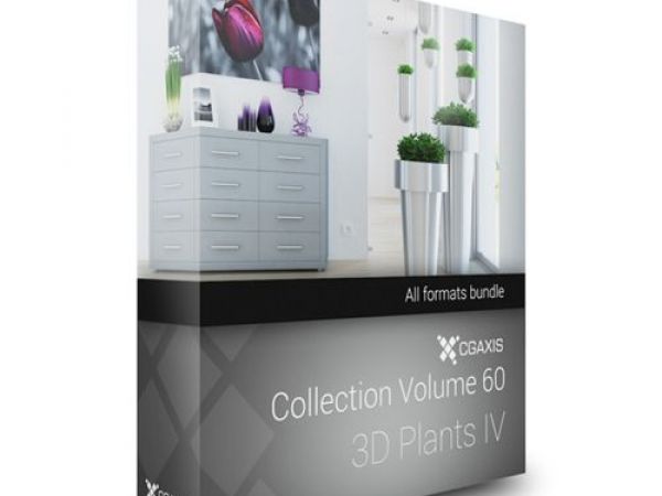 CGAxis第60卷植物盆栽3D模型下载IV