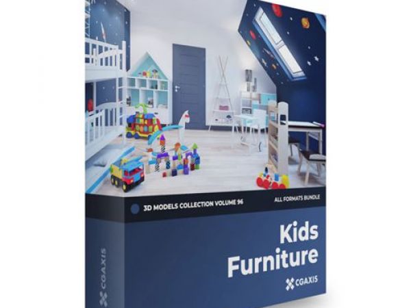 CGAxis第96卷儿童家具3D模型下载