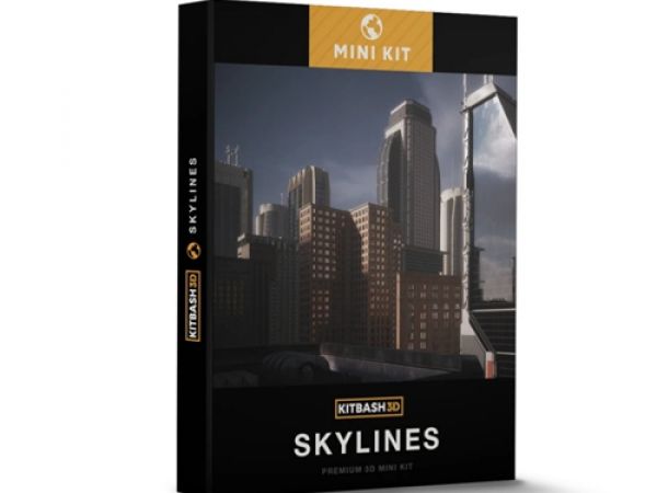 KitBash3D Mini Kit Skylines 现代高楼大厦3D模型 MAX/OBJ/FBX/MTL