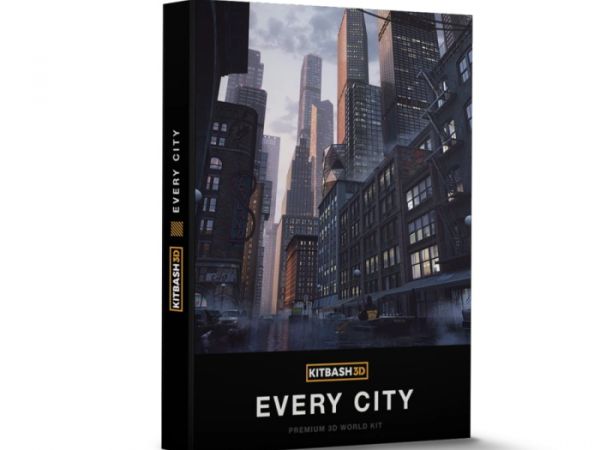 Kitbash3d EveryCity摩天大楼城市塔楼和建筑物3D模型