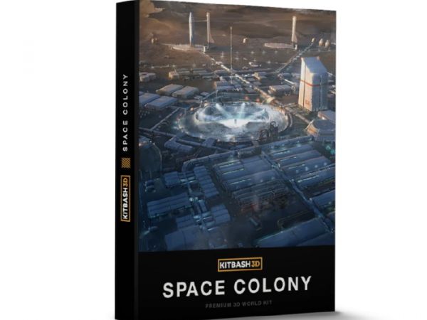 Kitbash3D Space Colony 科幻星球太空营地3D模型