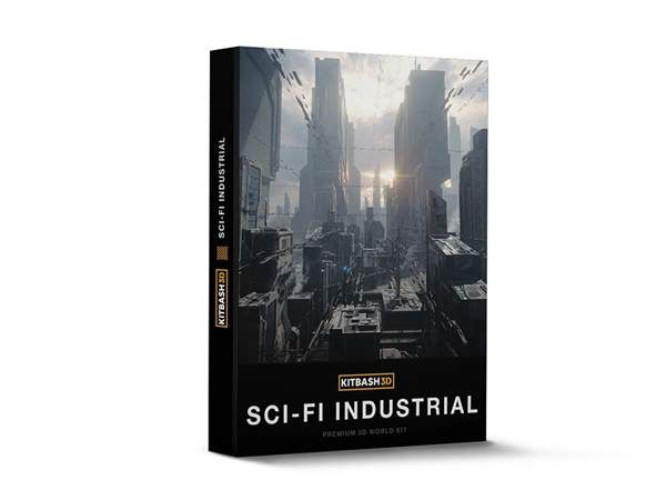 Kitbash3D – Sci-Fi Industrial科幻建筑3D模型 (OBJ/FBX/MAX格式)