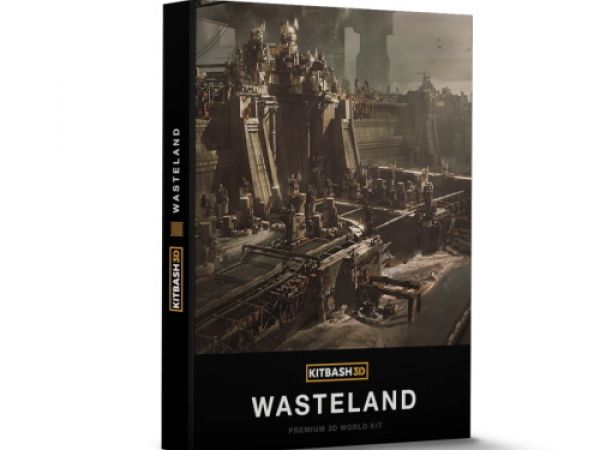 Kitbash3d – Wasteland 荒芜之地废墟工厂场景3D模型