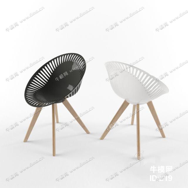 现代实木单人椅子