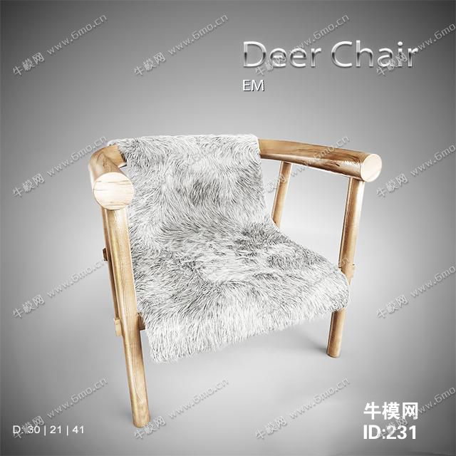 中式实木单人椅子