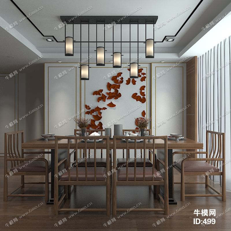 新中式风格茶桌椅餐桌椅