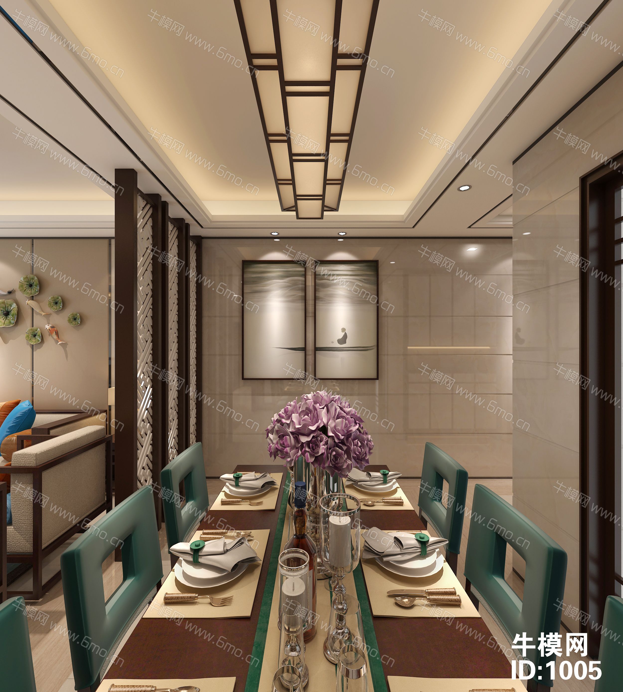 新中式客厅餐厅