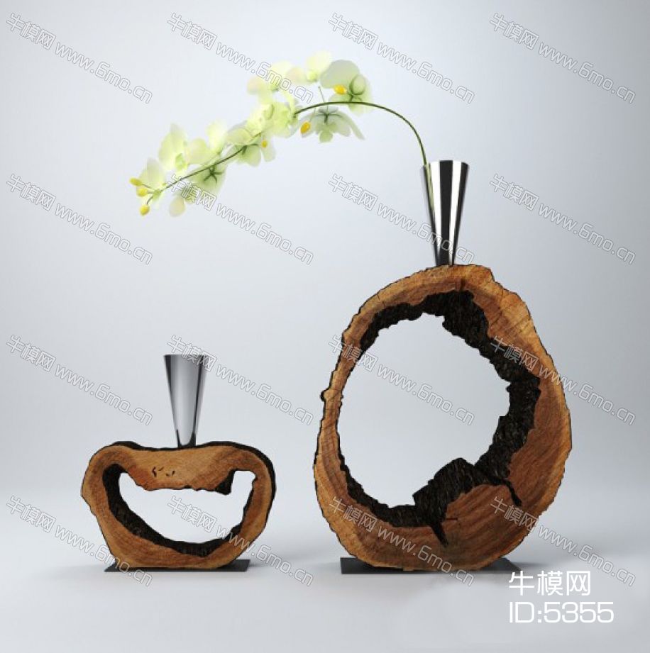 中式风格金属花瓶花卉饰品摆件