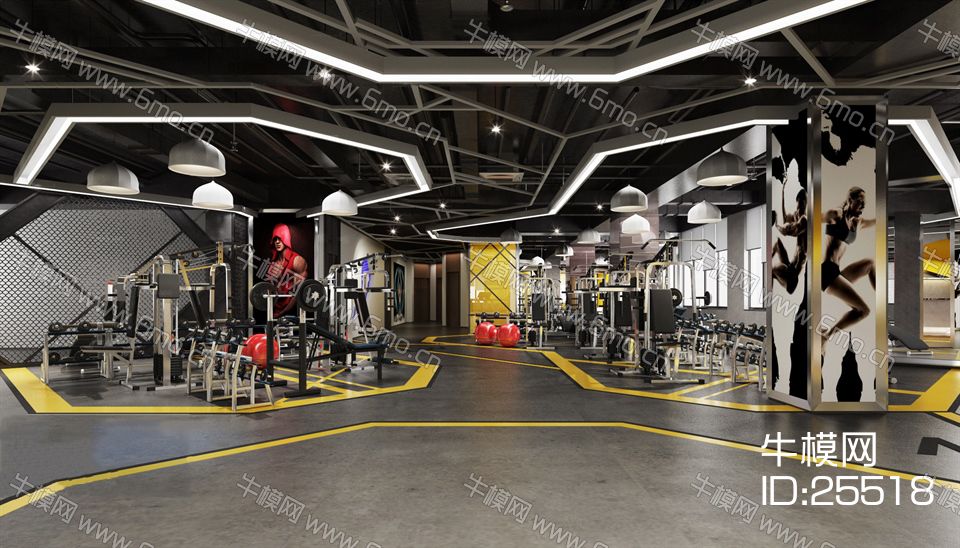 现代工业风格健身房