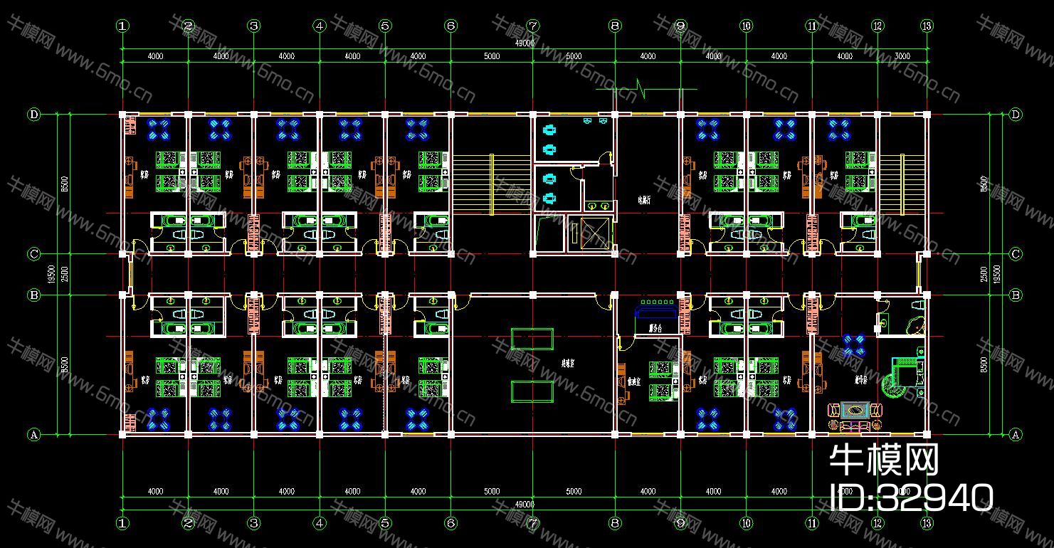 休闲中心建筑施工图