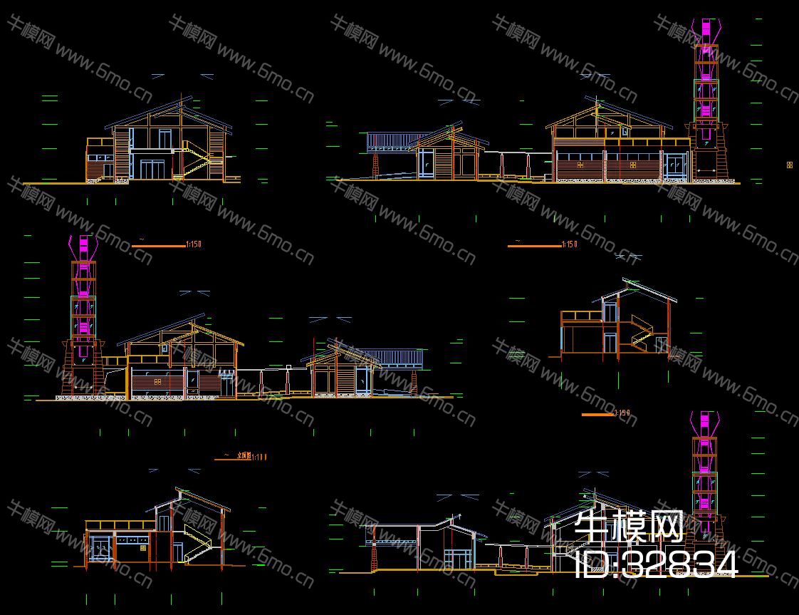 半岛会所建筑施工图
