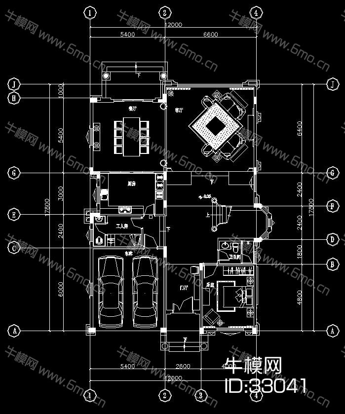 美式古典别墅设计施工图