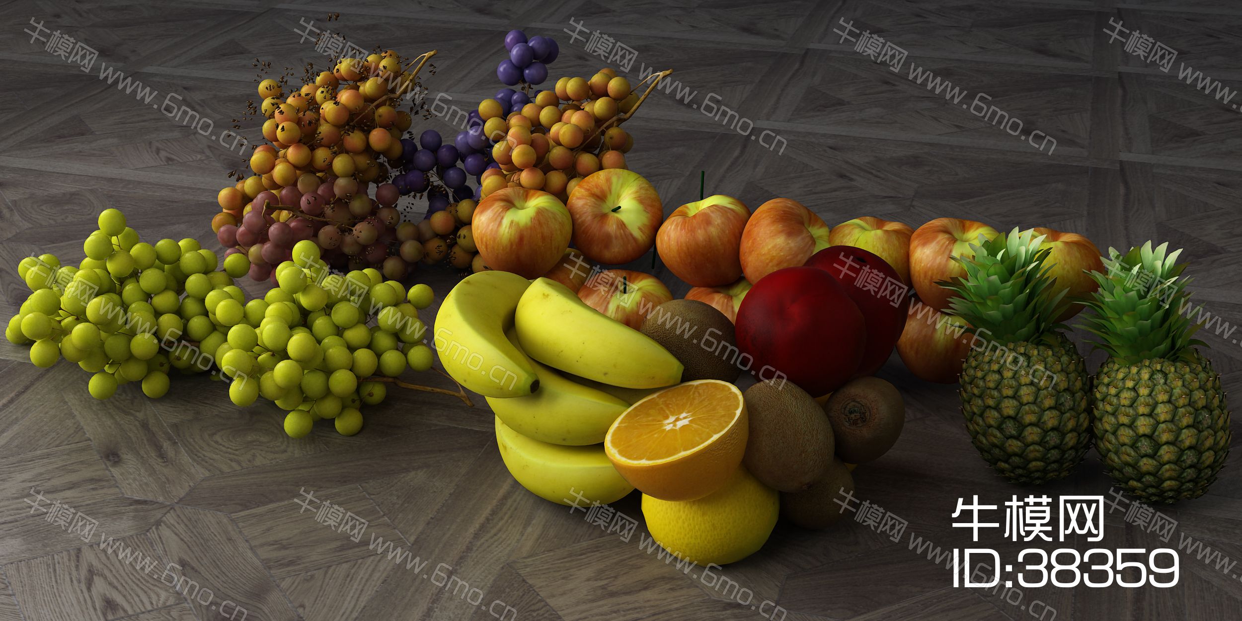 水果，葡萄，香蕉，菠萝