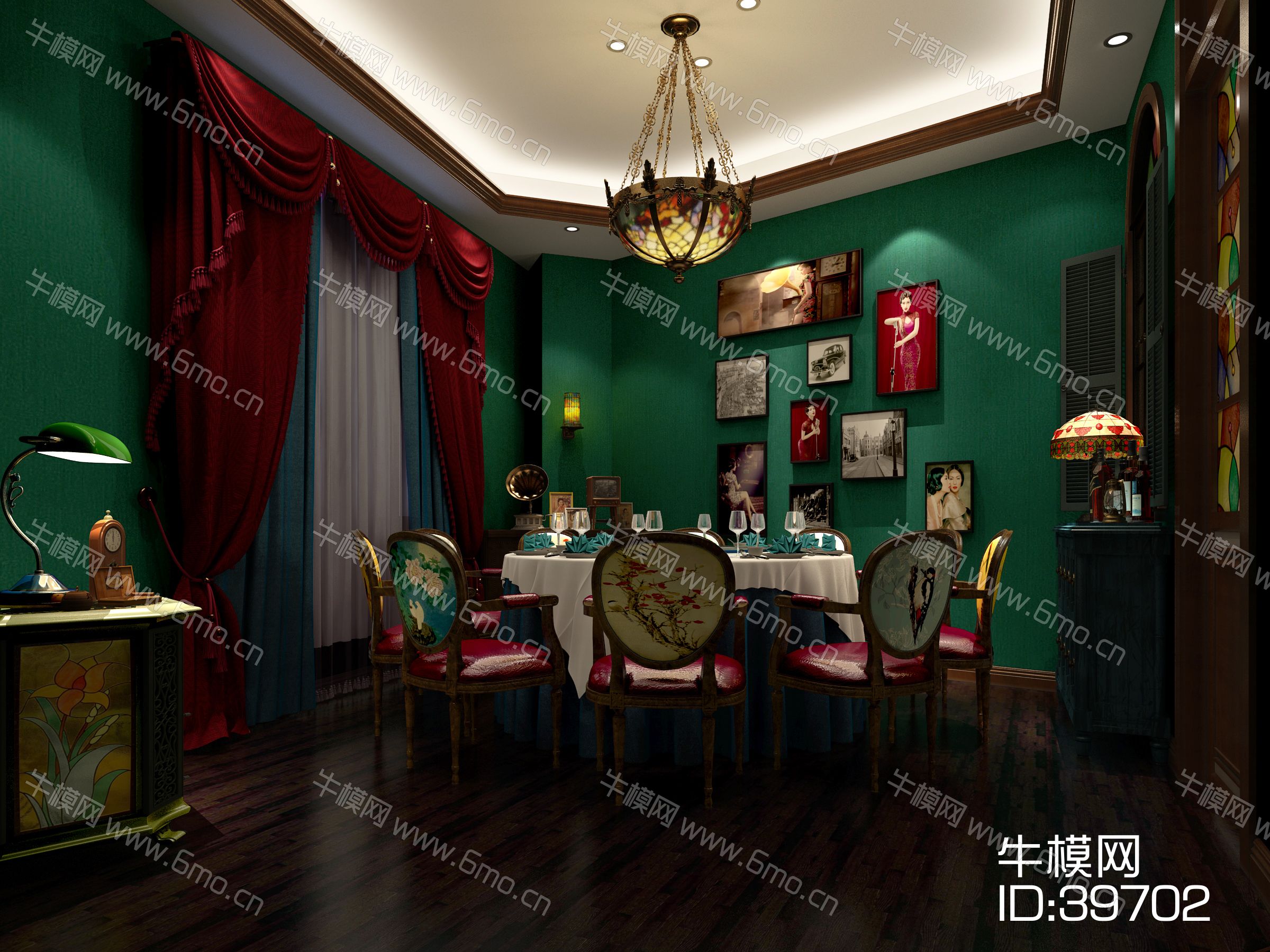 美式酒店包间