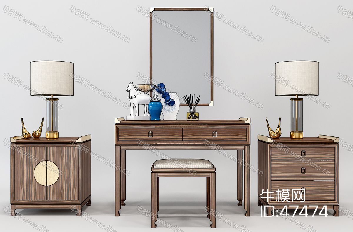 新中式装饰柜梳妆台