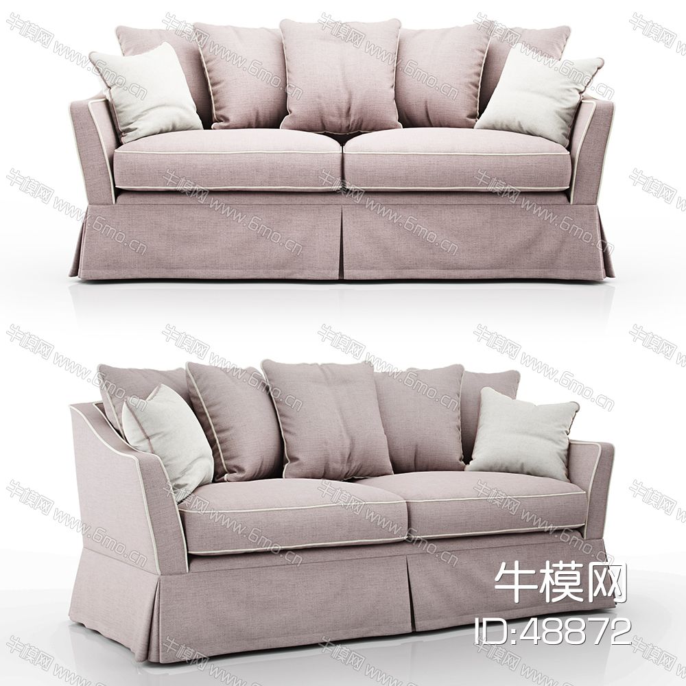 现代美式双人沙发