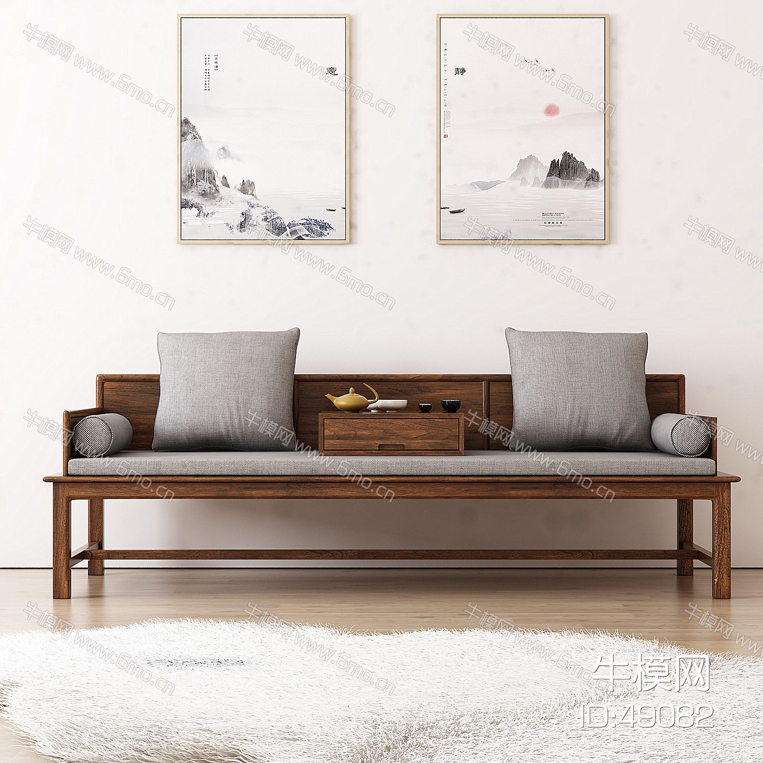 现代中式沙发饰品