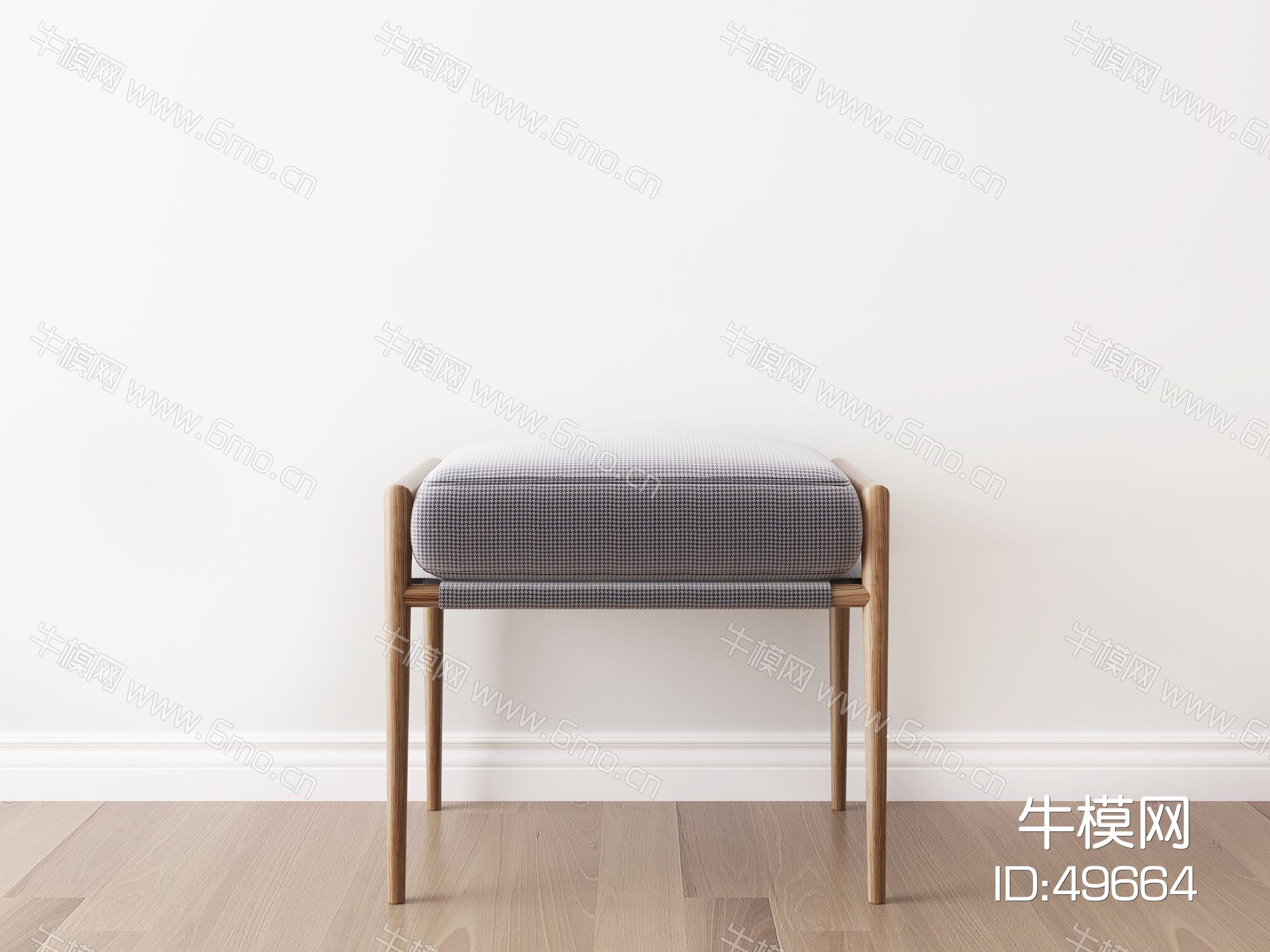 新中式布艺单人凳