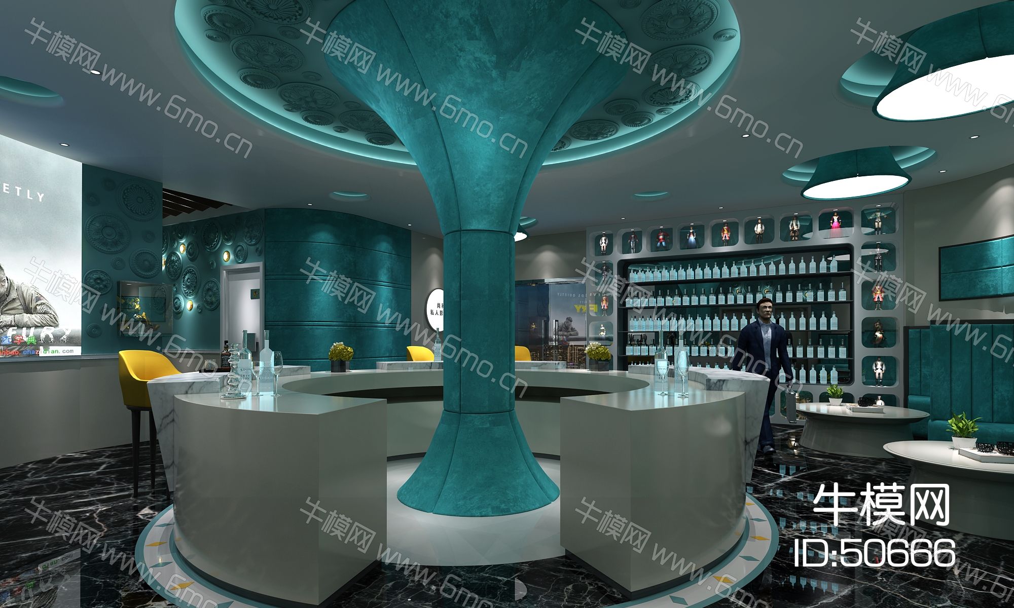 工业风电影院大厅 售票大厅  卡座   吧台椅 休息区 