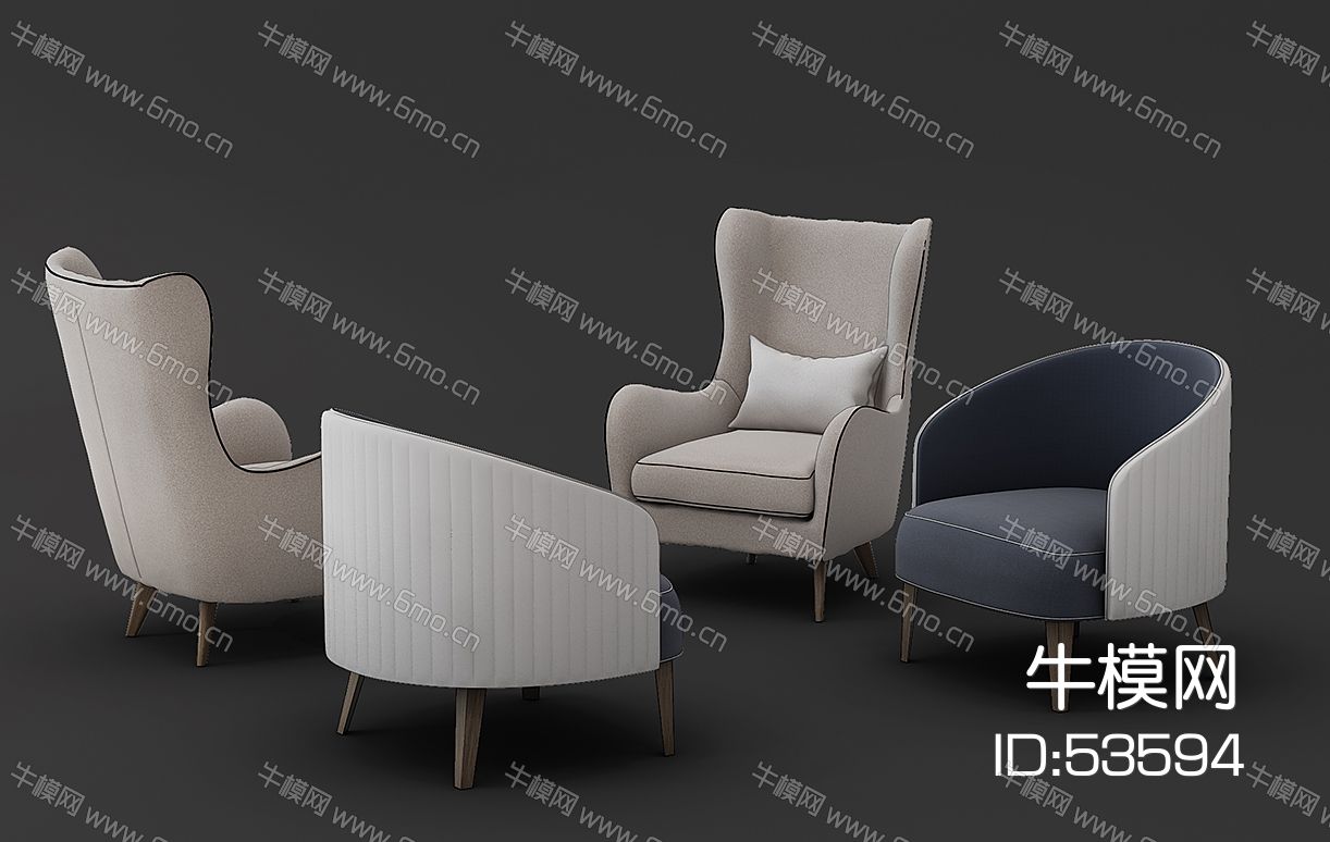 欧式现代休闲沙发单人沙发