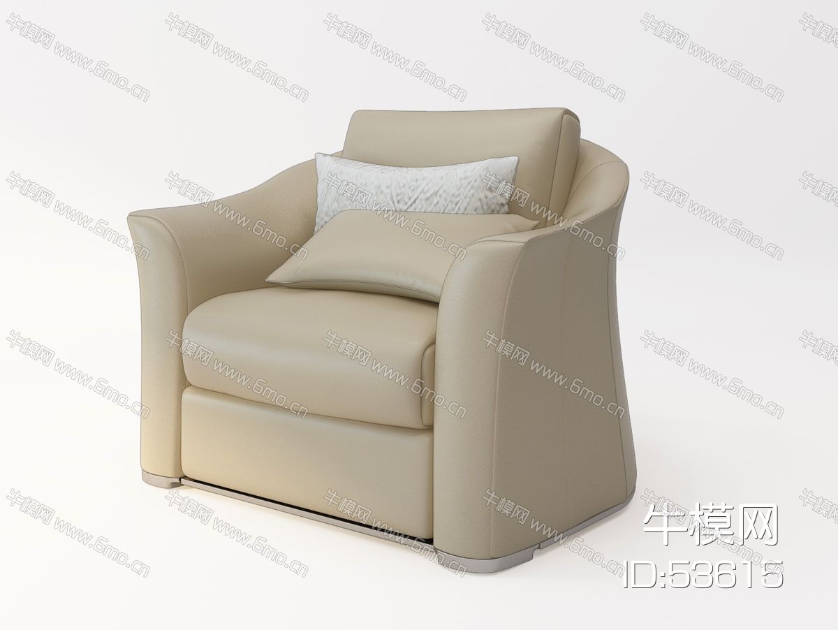 新中式现代单人沙发