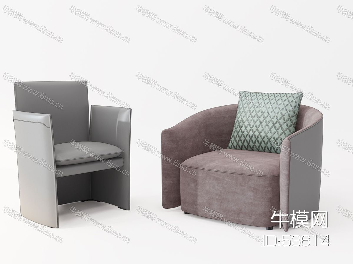 现代轻奢简欧式单人沙发