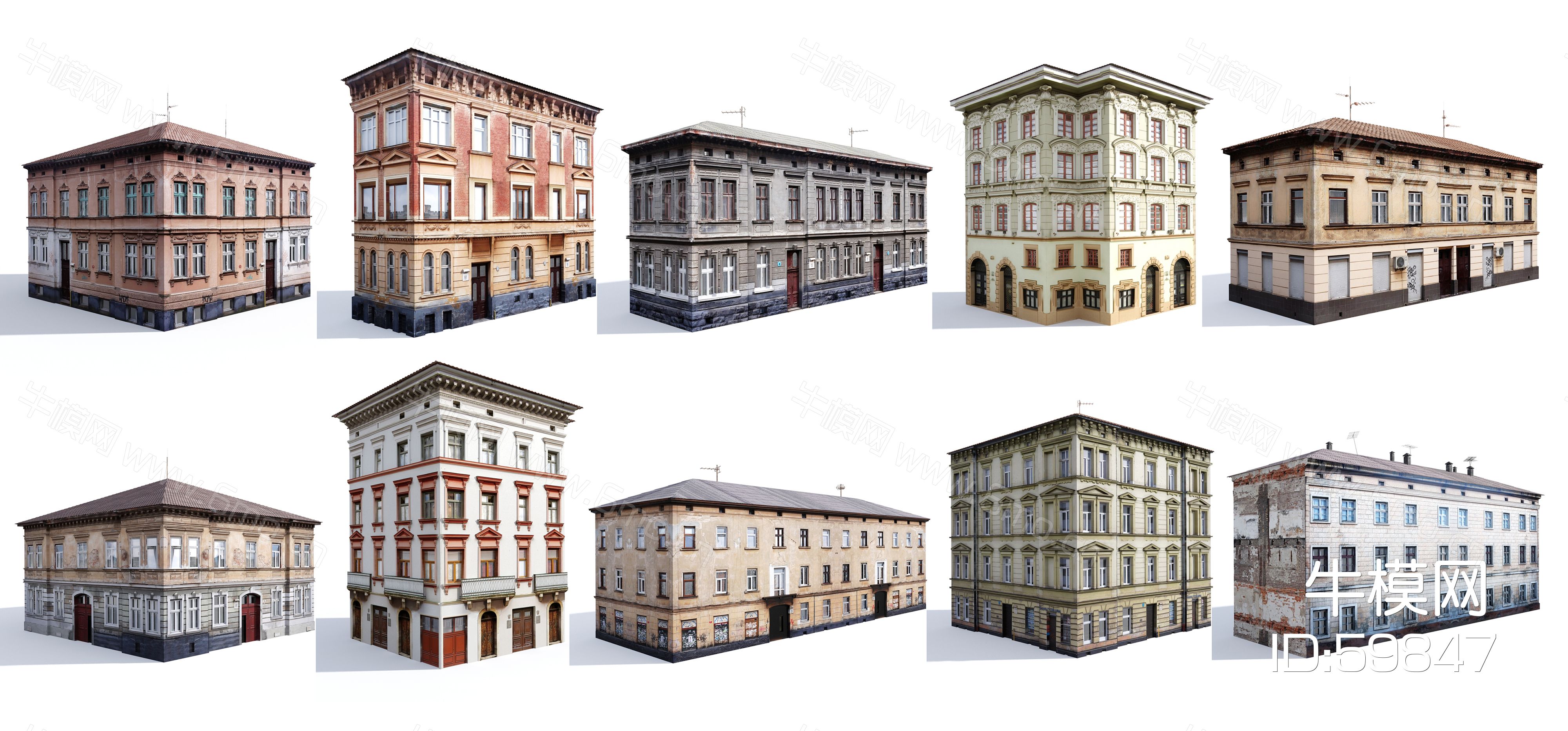 欧式建筑，美式建筑，建筑配楼，欧式楼房，简欧住宅，建筑外观