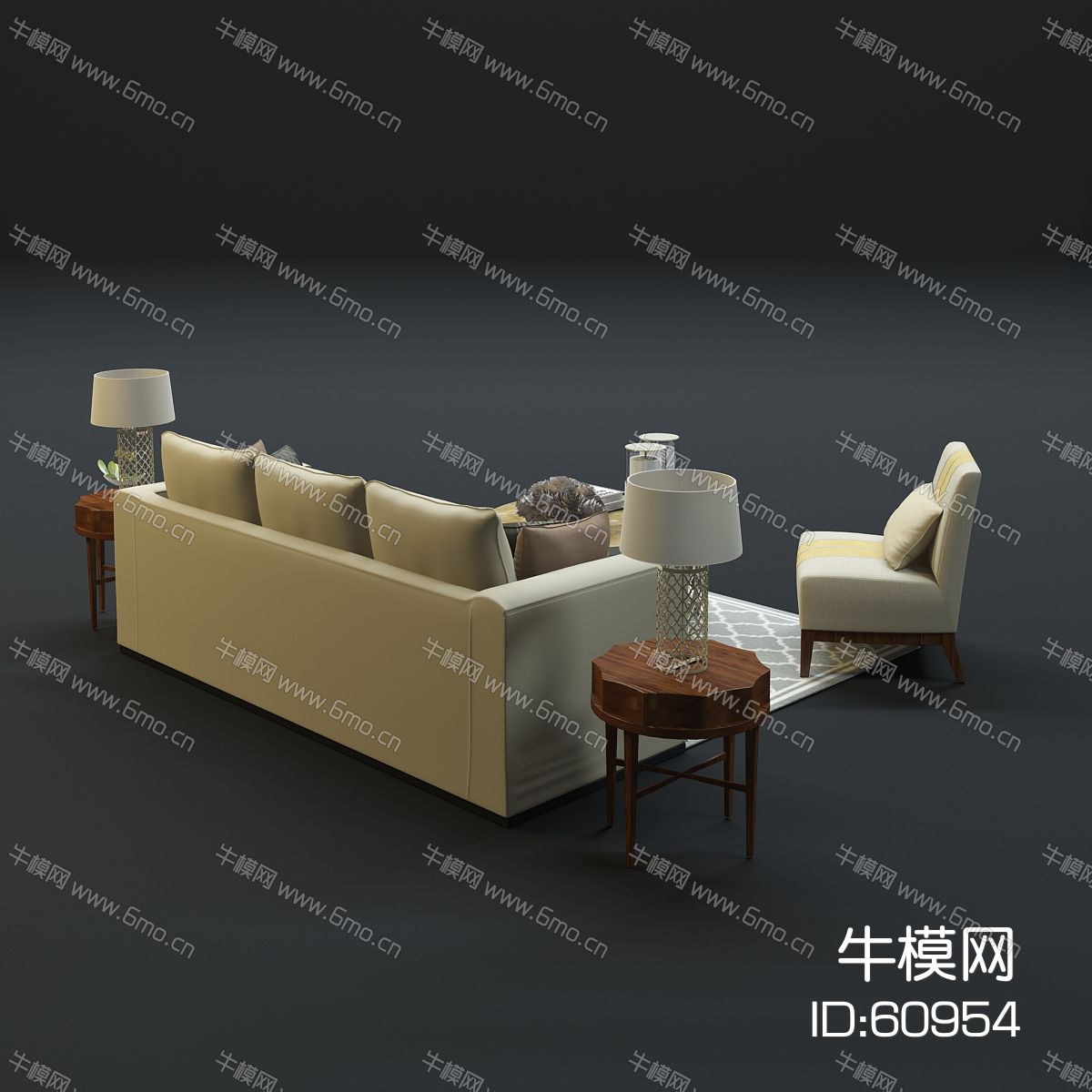 现代沙发茶几组合