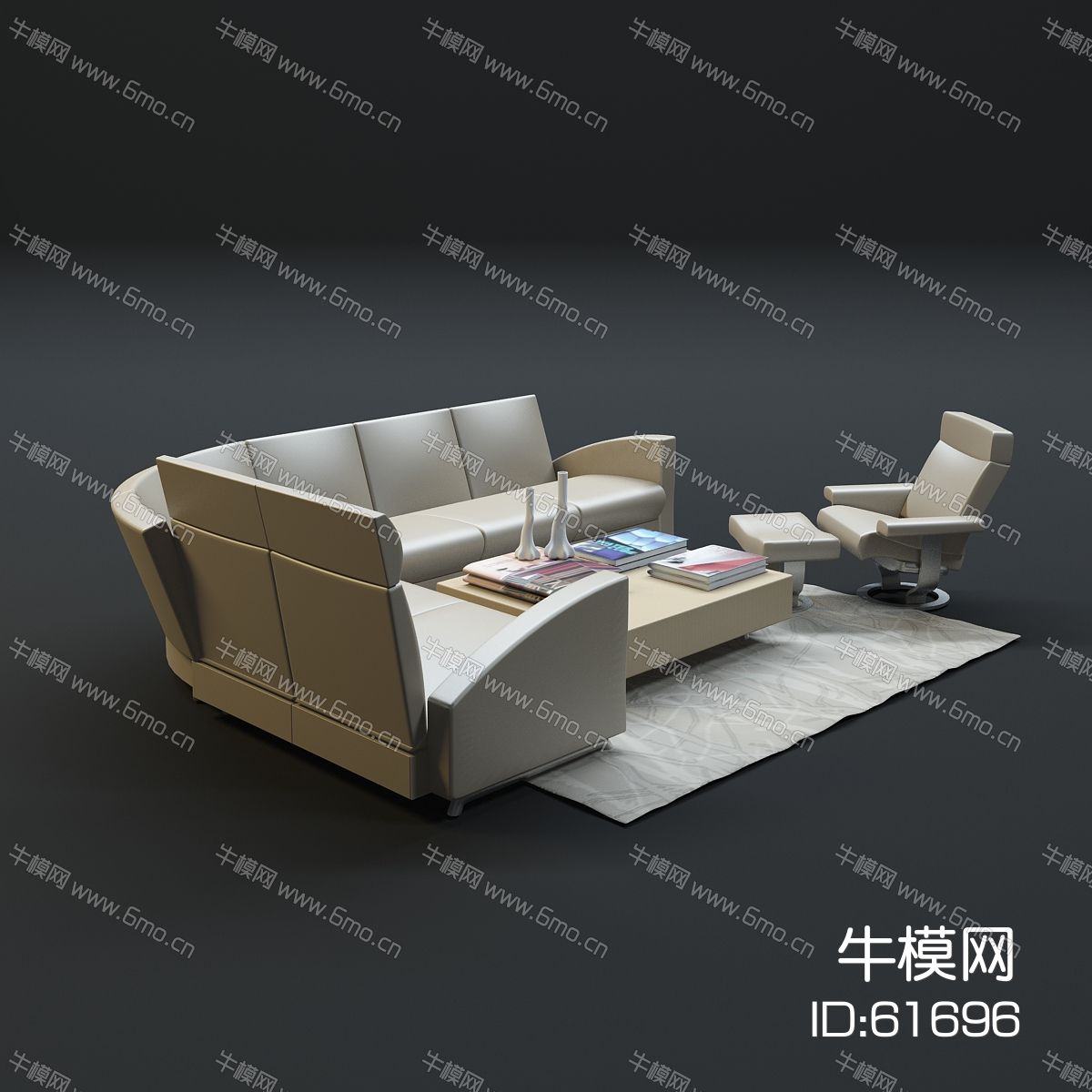 现代沙发茶几组合