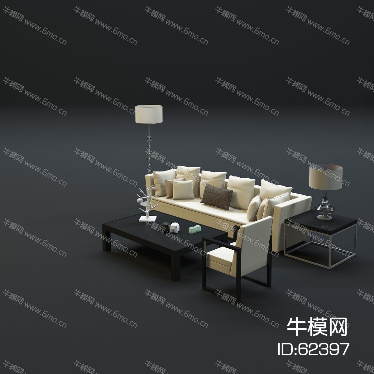 现代沙发茶几组合