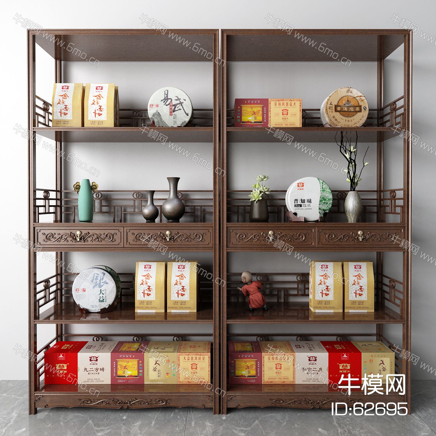 中式茶叶柜 展示架