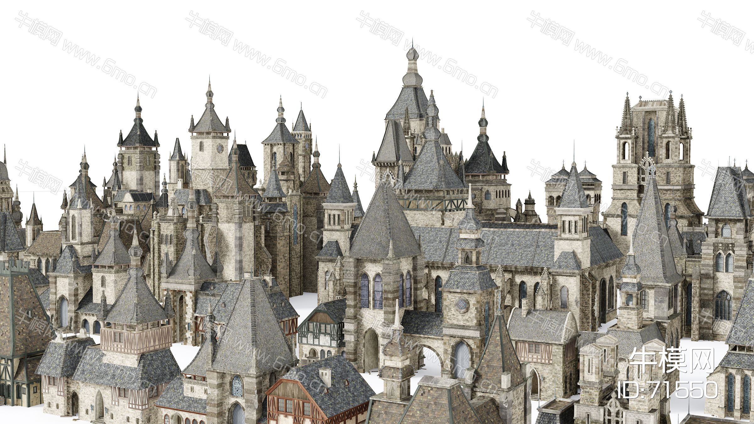 欧式古建筑，古城堡建筑群，中世纪欧式建筑，中世纪古建筑，欧式城堡