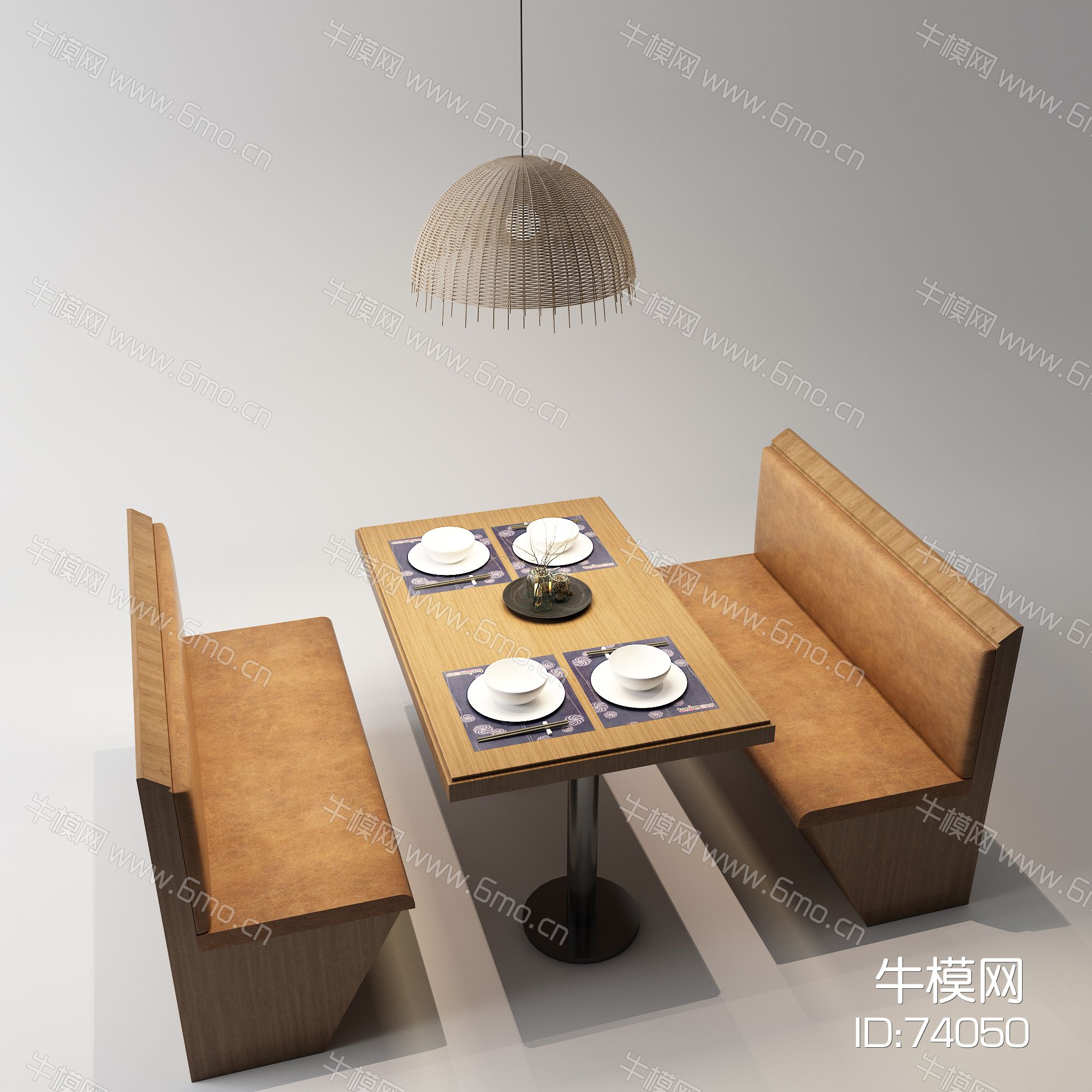 新中式卡座 餐桌