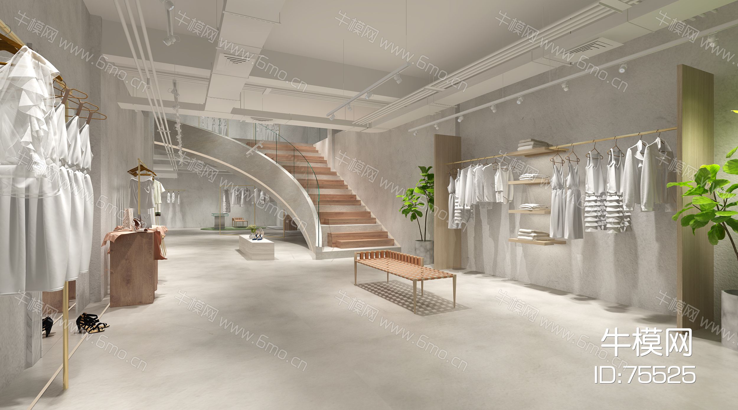 女装服装专卖店3d模型下载