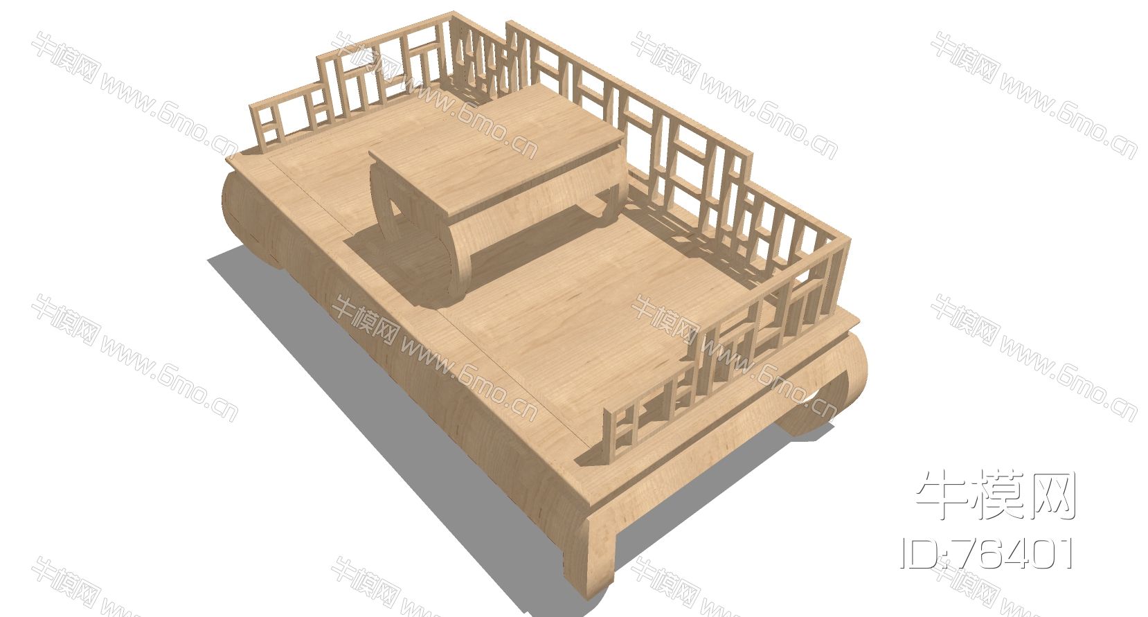 新中式床榻罗汉床古典实木家具沙发