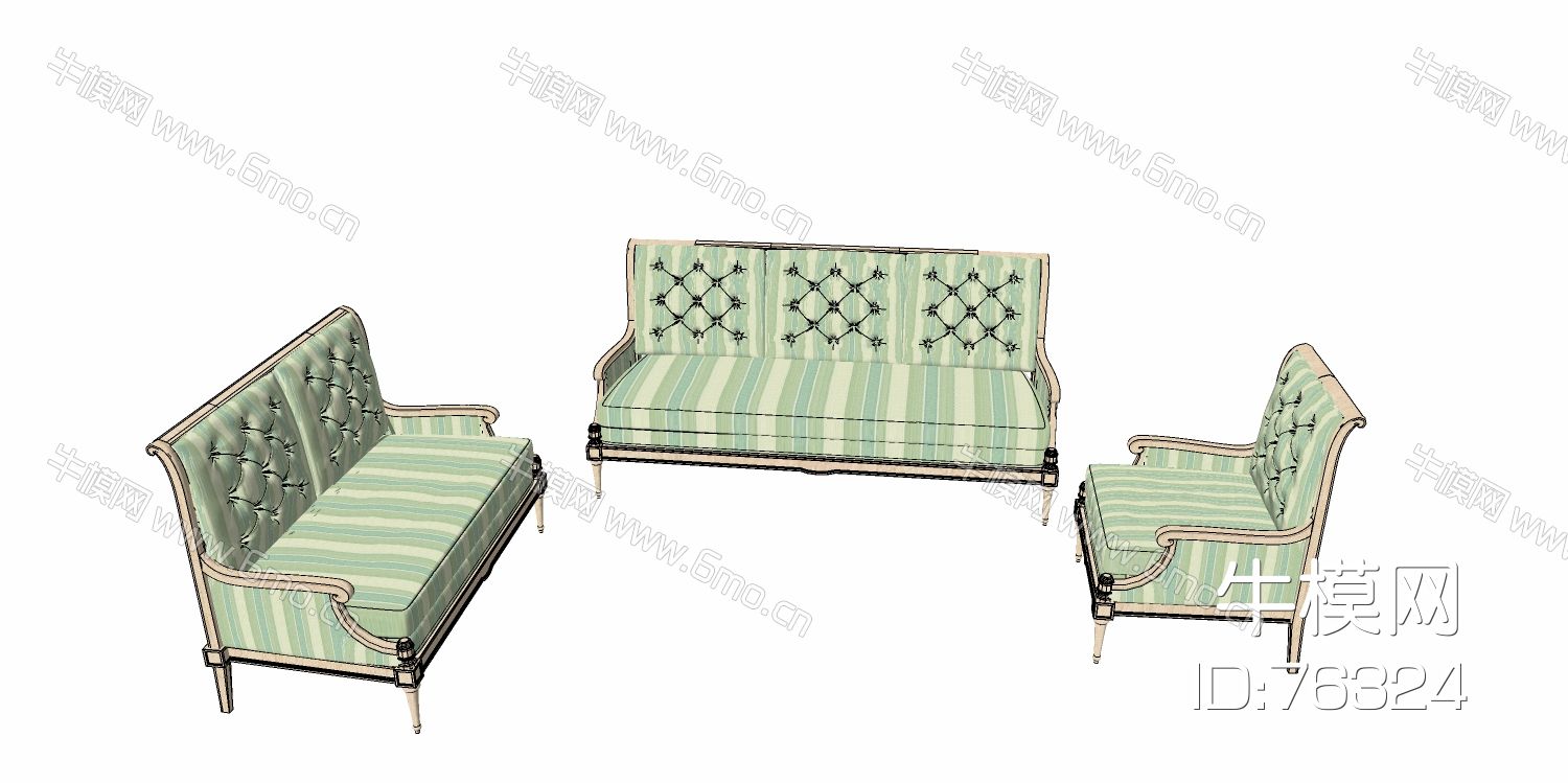 美式欧式古典皮革沙发