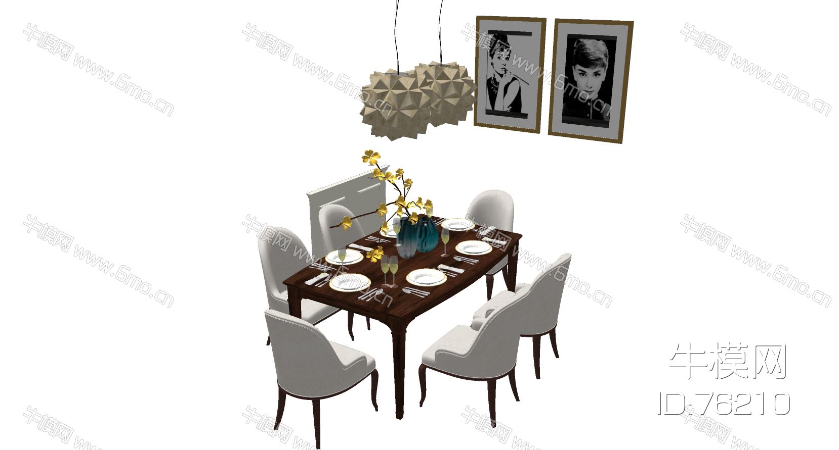美式欧式新古典餐桌椅