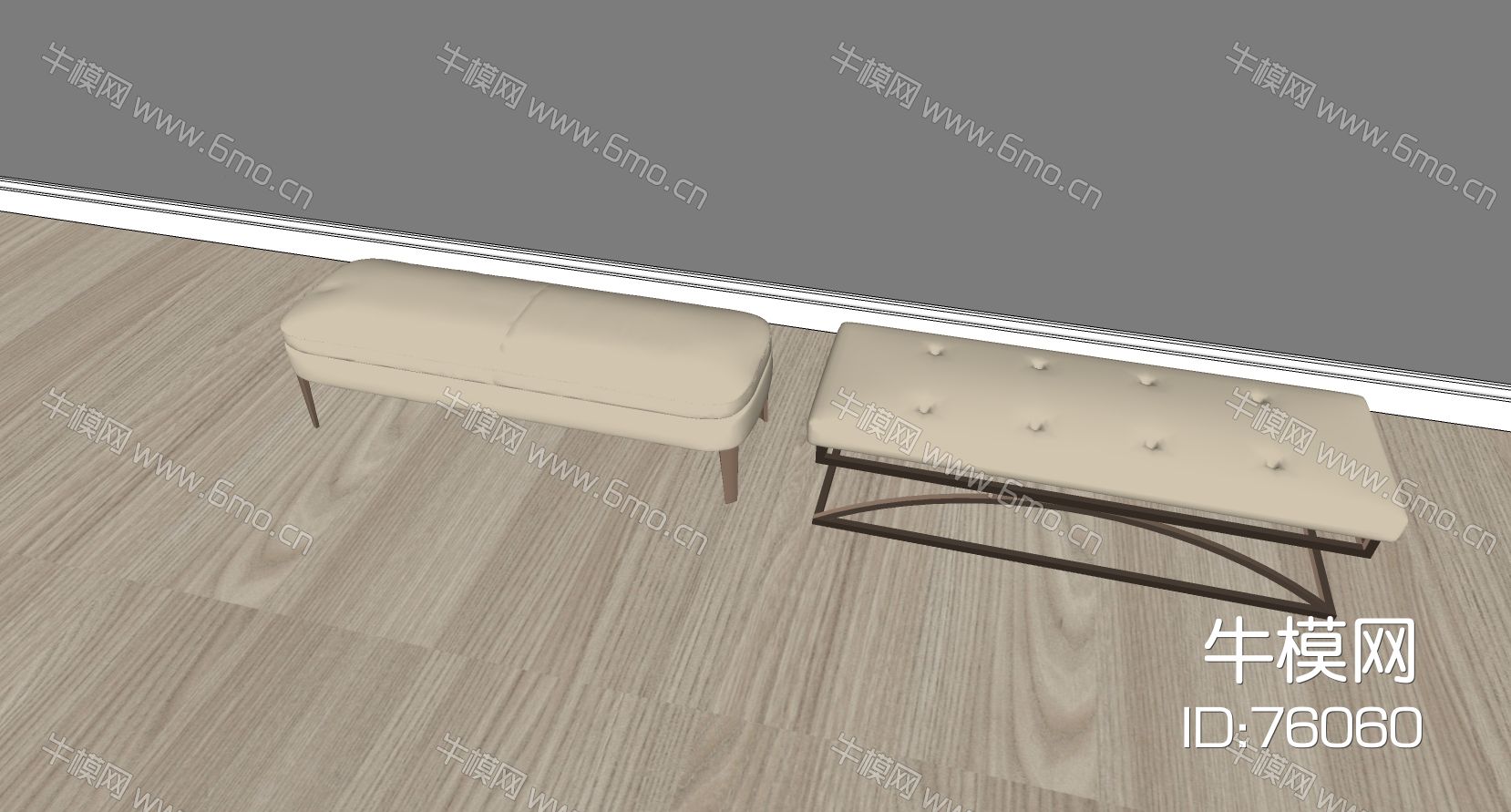 简欧式现代新中式床尾凳沙发